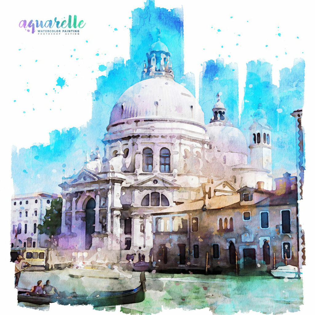 Aquarelle - Watercolor Painting Photoshop Action - MasterBundles