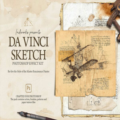 Da Vinci Sketch PS Action cover image.