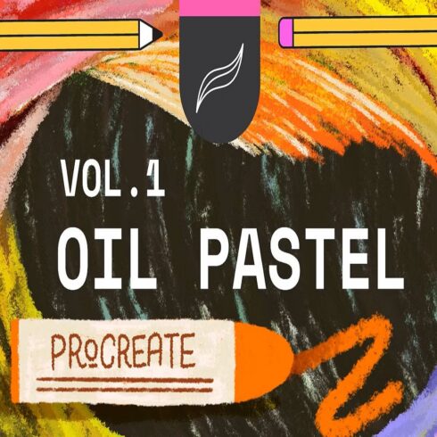 Oil Pastel Procreate Brush Set cover image.