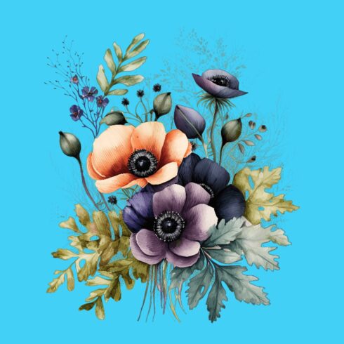 Watercolour Flowers a new T-Shirt design cover image.