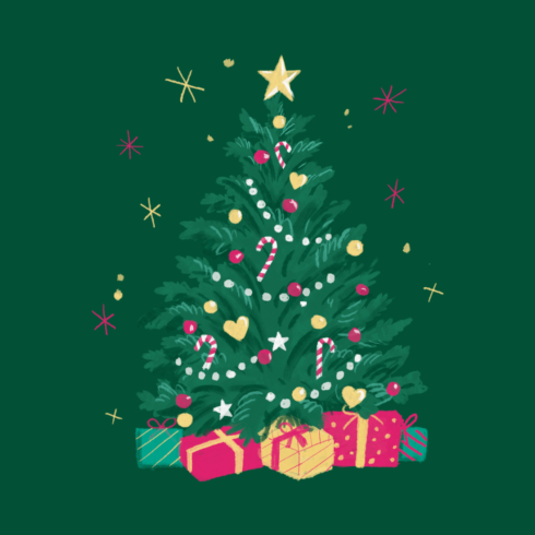 Christmas tree a new T-Shirt design cover image.