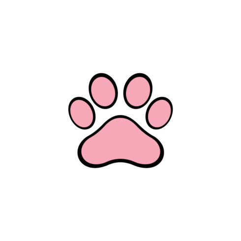 Cute Pink Paw Print Icon for Pet and Animal Care cover image.