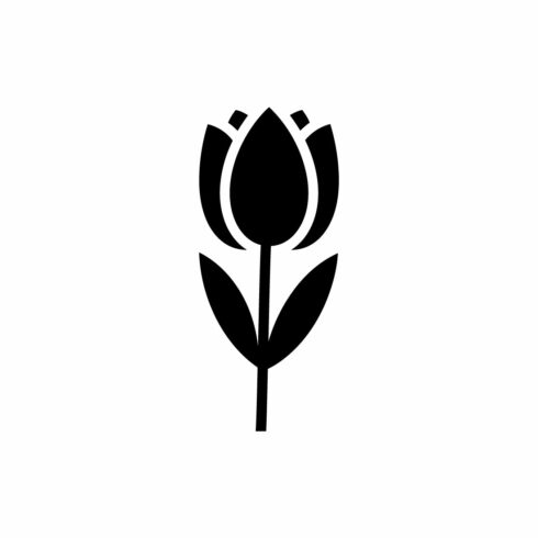 Tulip Flower Silhouette Icon for Spring, Nature, and Floral Logo cover image.