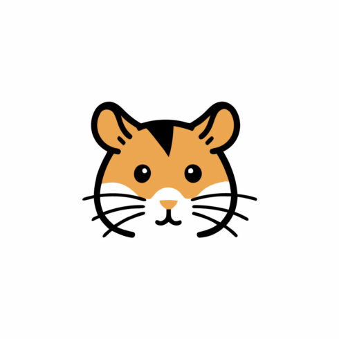 Cute Cartoon Hamster Face Icon for Pet Shop Logo and Mascot cover image.