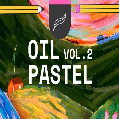 Realistic Oil Pastel Procreate Brush cover image.