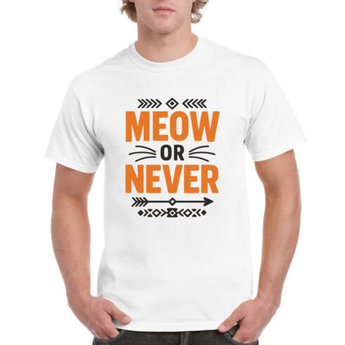 Meow Or Never Funny Cat Lover Shirt Gift cover image.