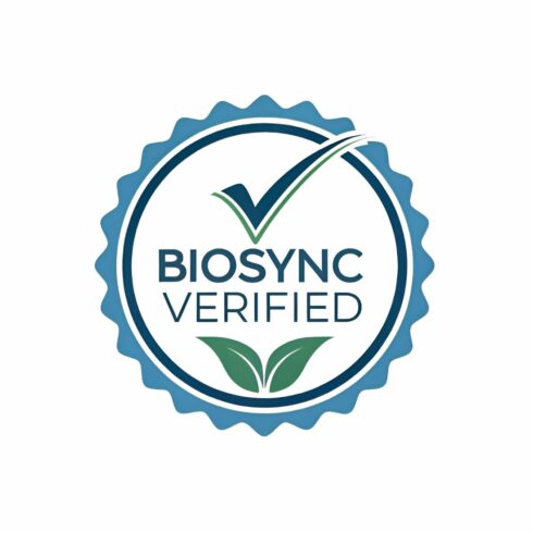 Biosync verified logo isolated on white background, a symbol of quality and trust, representing adherence to rigorous standards and reliable performance cover image.
