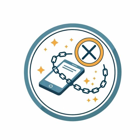 Digital detox badge isolated on white background promotes mindful technology use, reducing screen time, fostering wellbeing, and encouraging reallife connections cover image.