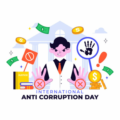 10 International Anti Corruption Day Illustration cover image.