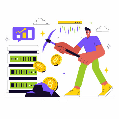 10 Bitcoin Mining Illustration cover image.