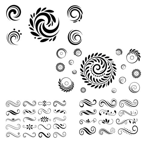 Decorative Swirl Ornament Vector Set – Elegant Flourish Elements Collection vector cover image.