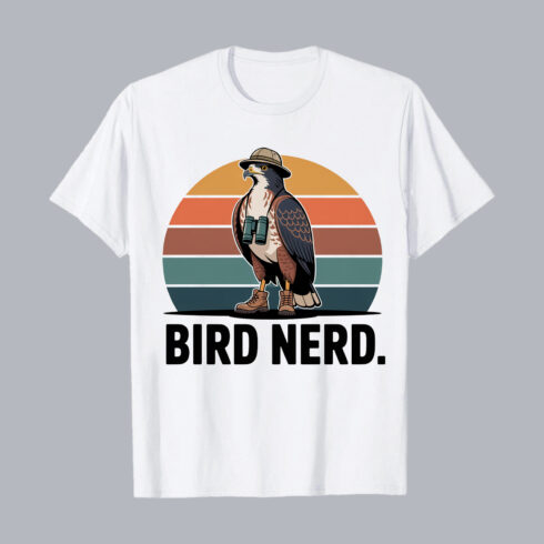 Bird Nerd T-Shirt – Funny Retro Birdwatching Design for Nature Lovers T-Shirt Design PNG cover image.