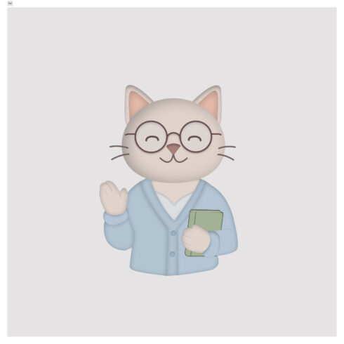 Nice-cat-vector illustaration cover image.