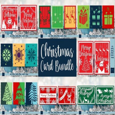 Christmas Gift Card SVG MEGA Bundle cover image.