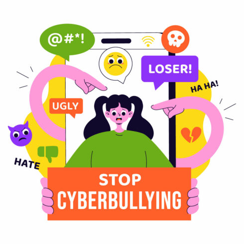 10 Cyberbullying Illustration cover image.