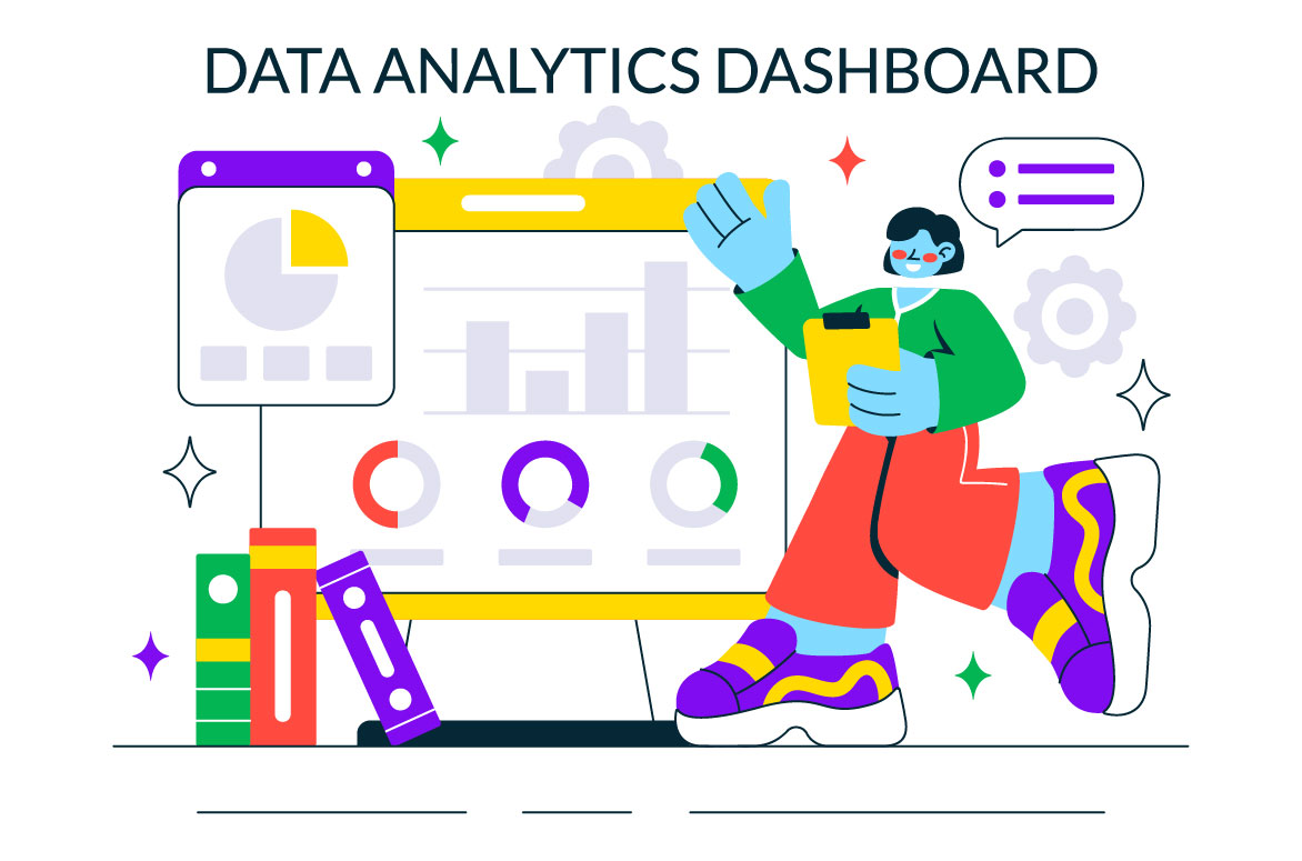 10 Data Analytics Dashboard Illustration - MasterBundles
