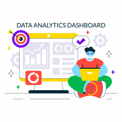 10 Data Analytics Dashboard Illustration cover image.