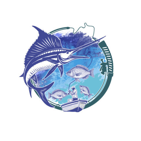 Deep Sea Fishing Adventure T-shirt design cover image.