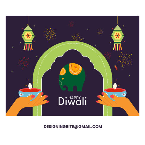 abstract-creative-vector-illustration-indian-festival-celebration-happy-diwali-with-women-hands-hold cover image.