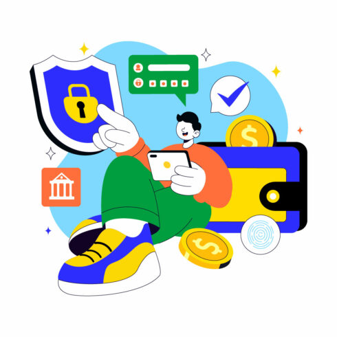 10 Digital Banking Security Illustration cover image.