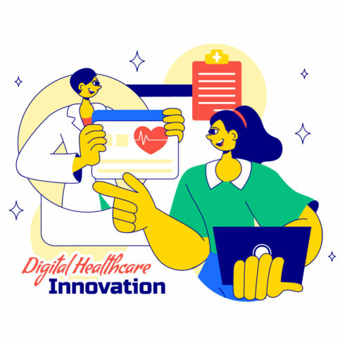 10 Digital Healthcare Innovation Illustration cover image.