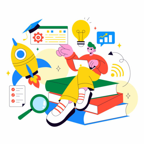 10 EdTech Startup Illustration cover image.