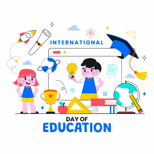 11 International Day of Education Illustration cover image.