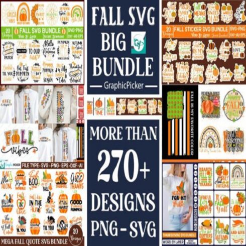 Fall Mega Bundle, Autumn Big Bundle SVG cover image.