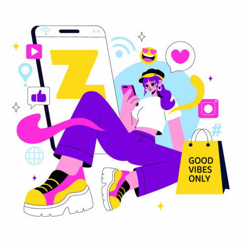 10 Gen Z Lifestyle Vector Illustration cover image.