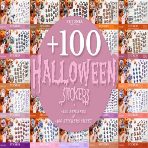 Halloween Stickers Mega Bundle cover image.