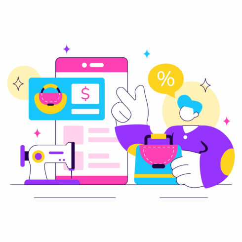 10 Marketplace For Handmade Goods Illustration cover image.
