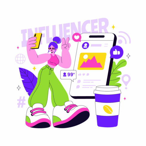 10 Influencers Lifestyle Illustration cover image.
