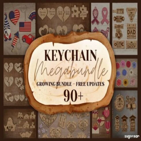 Keychains Laser Cut Mega Bundle cover image.
