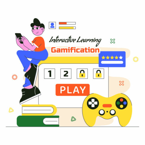 10 Interactive Learning Gamification Illustration cover image.