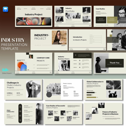 Industry Project Keynote Presentation Template cover image.