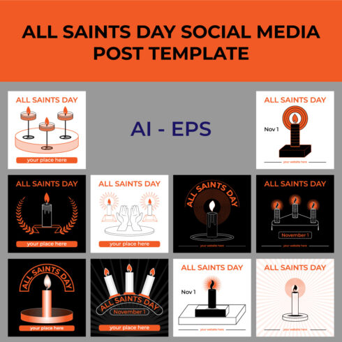 All saints day Social Media cover image.