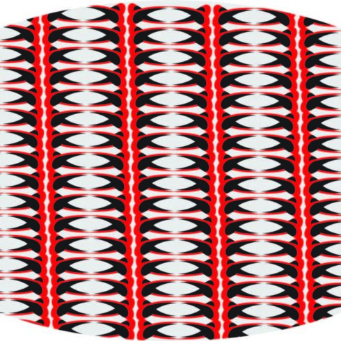two color ful pattern and background like looking flowers red black and others colors cover image.