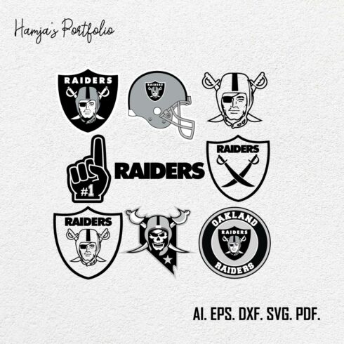 Las Vegas Raiderrs Football SVG ll Oakland Raiders SVG ll Sport vector logo set cover image.