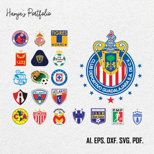 Mexican Football Logos bundle cover image.