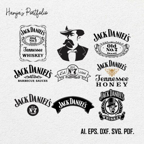 Jack Daniels Whisky Logo SVG cover image.