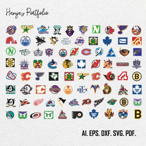 NHL Hockey Logos bundle cover image.