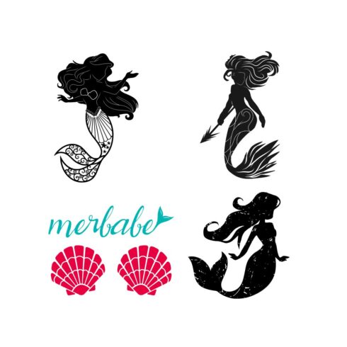 Marmaid Svg T shirt vector logo design cover image.