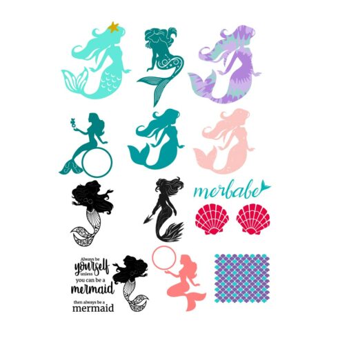 Marmaid Svg T shirt vector logo design cover image.