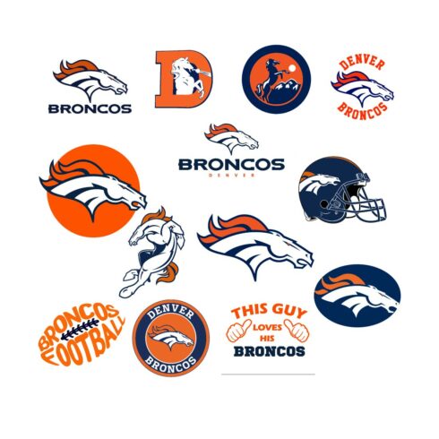Denver Broncos Football Logo Vector Set cover image.