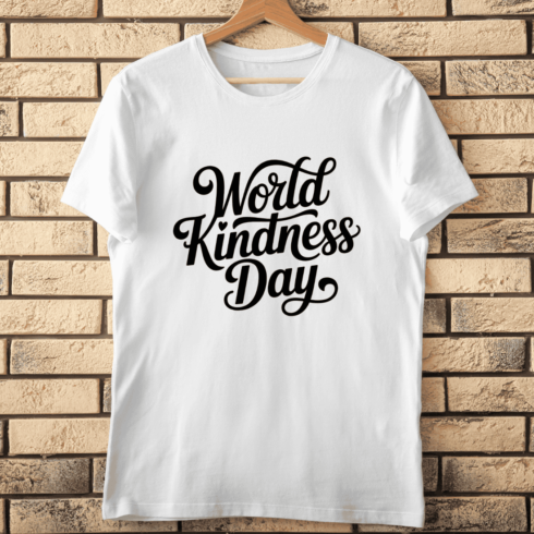 World Kindness Day Script Calligraphy T-Shirt Design cover image.
