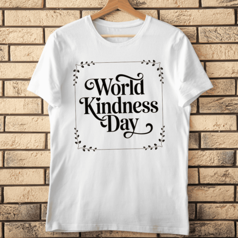 Inspirational Kindness Calligraphy T-Shirt Design cover image.