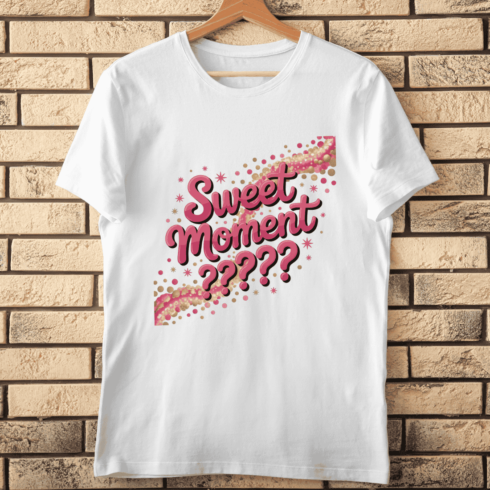 Glamorous Pink Lettering Bubbly Retro T-shirt Design cover image.