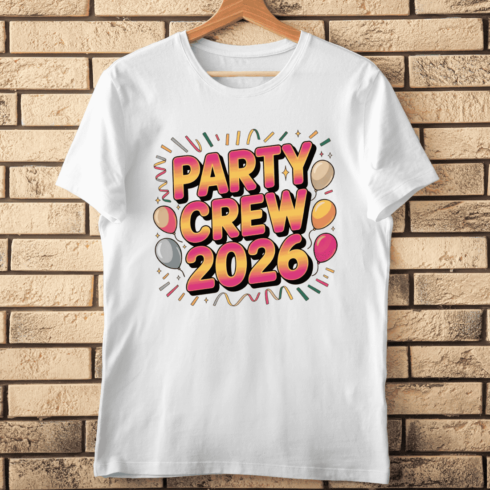 Vibrant New Year 2026 Celebration T-Shirt Design cover image.