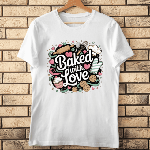 Cooking and Baking Quote T-Shirt Design cover image.