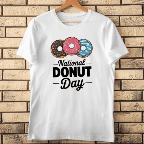 National Donut Day T-shirt Design cover image.